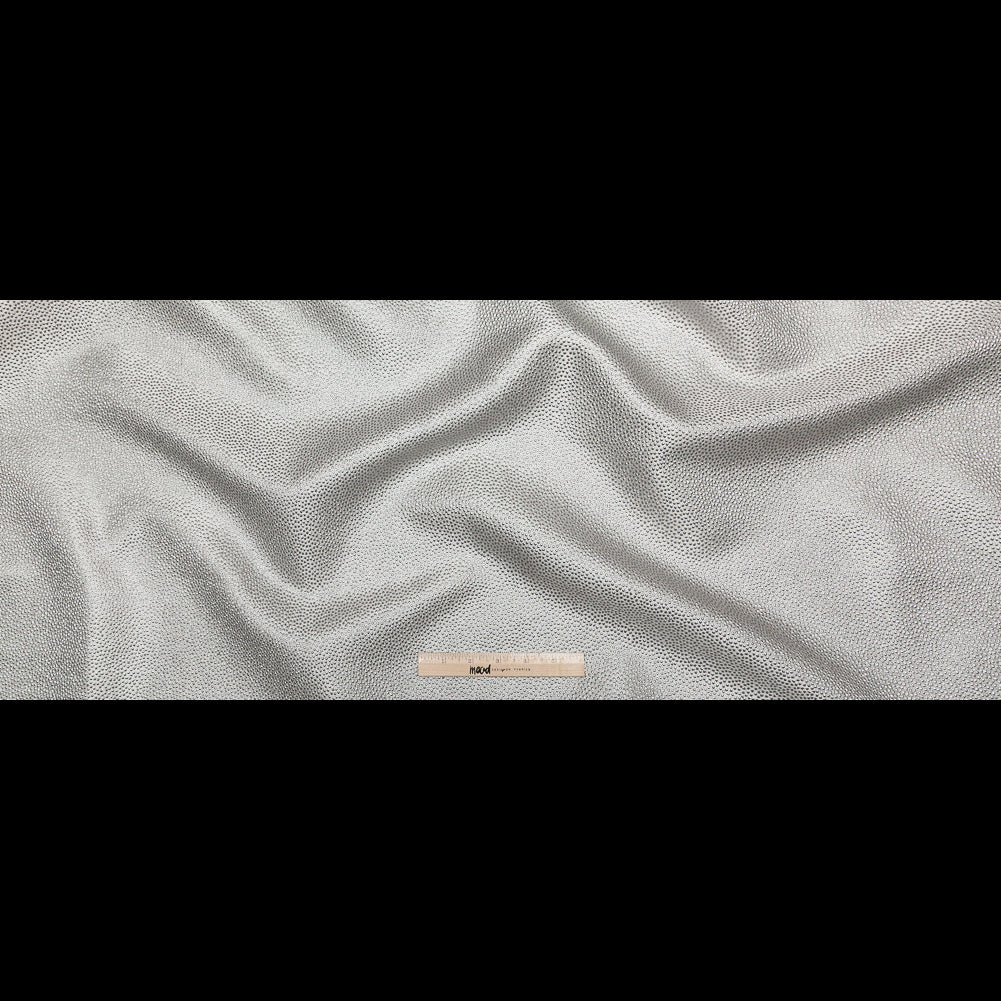 Metallic Silver Cheetah Spotted Luxury Brocade Full