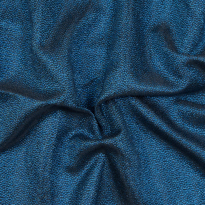 Metallic Blue and Black Cheetah Spotted Luxury Brocade