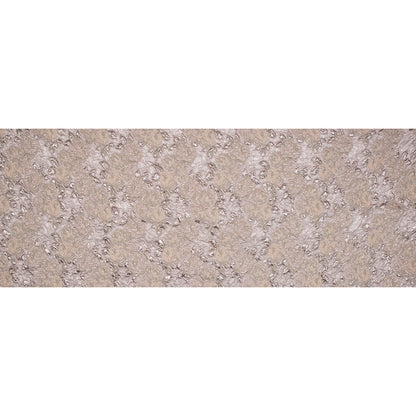 Beige and Rose Gold Luxury Floral Metallic Brocade - Folded
