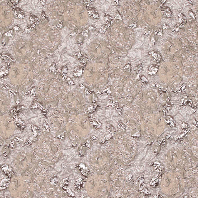 Beige and Rose Gold Luxury Floral Metallic Brocade