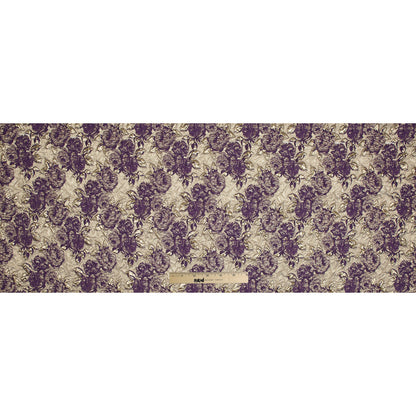 Regal Purple Luxury Floral Metallic Brocade Full