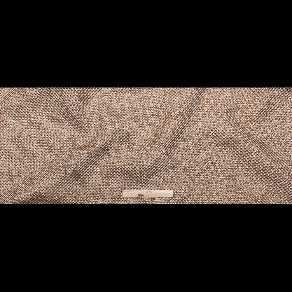 Marylin Metallic Peach Bellini Diamond Quilted Brocade Full