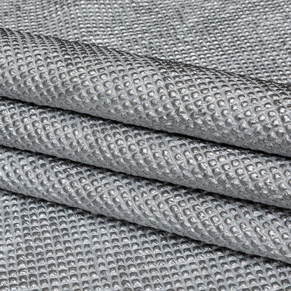 Metallic Silver Diamond Quilted Brocade - Folded