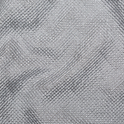 Metallic Silver Diamond Quilted Brocade