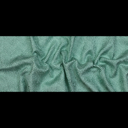 Metallic Green Diamond Quilted Brocade - Folded
