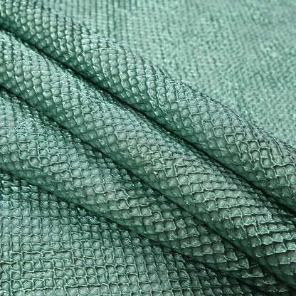 Metallic Green Diamond Quilted Brocade - Detail