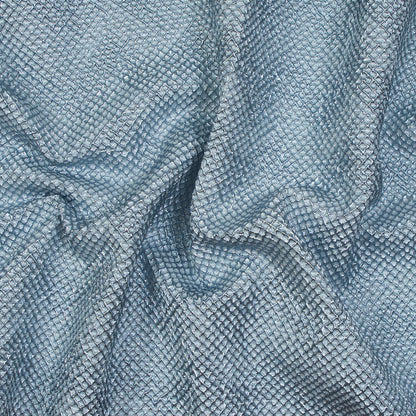 Marylin Metallic Aqua Diamond Quilted Brocade