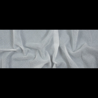 Metallic Transparent White Diamond Quilted Brocade - Folded