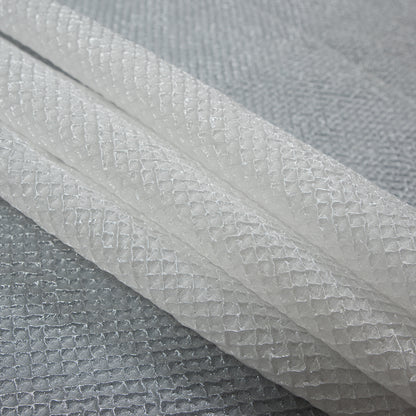Metallic Transparent White Diamond Quilted Brocade - Detail
