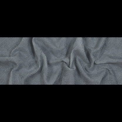 Metallic Transparent Gray Diamond Quilted Brocade - Folded