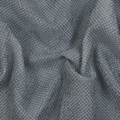 Metallic Transparent Gray Diamond Quilted Brocade
