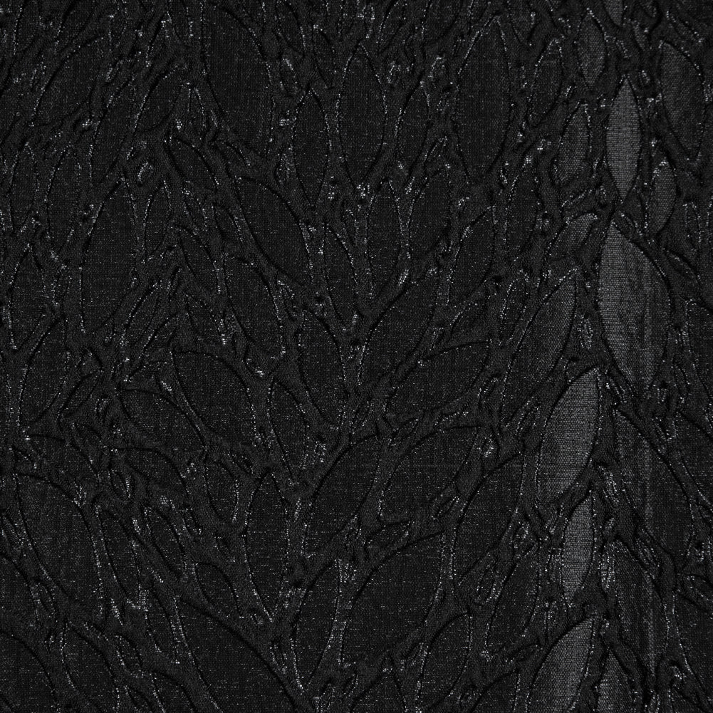 Black Luxury Abstract Metallic Brocade Full