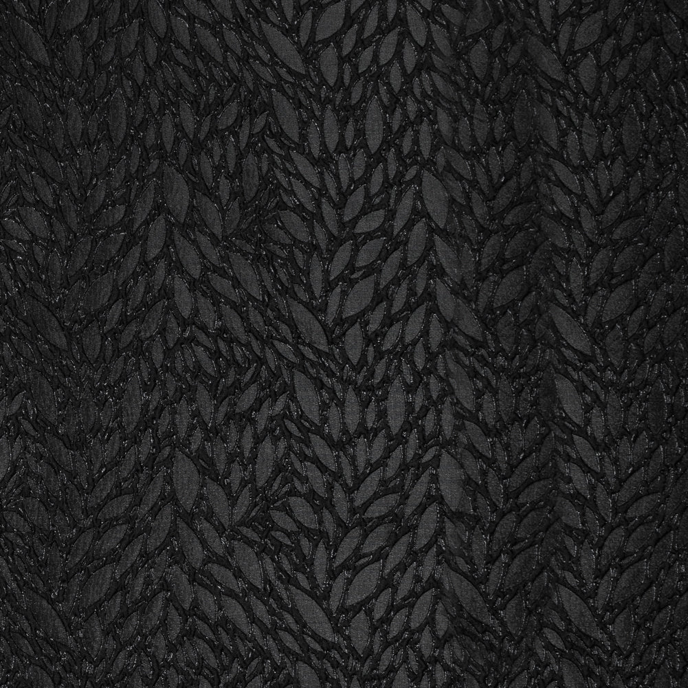 Black Luxury Abstract Metallic Brocade