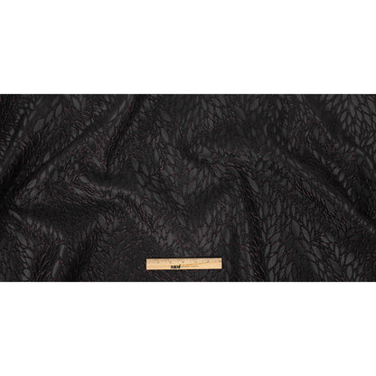 Black and Glistening Grape Luxury Abstract Metallic Brocade - Full