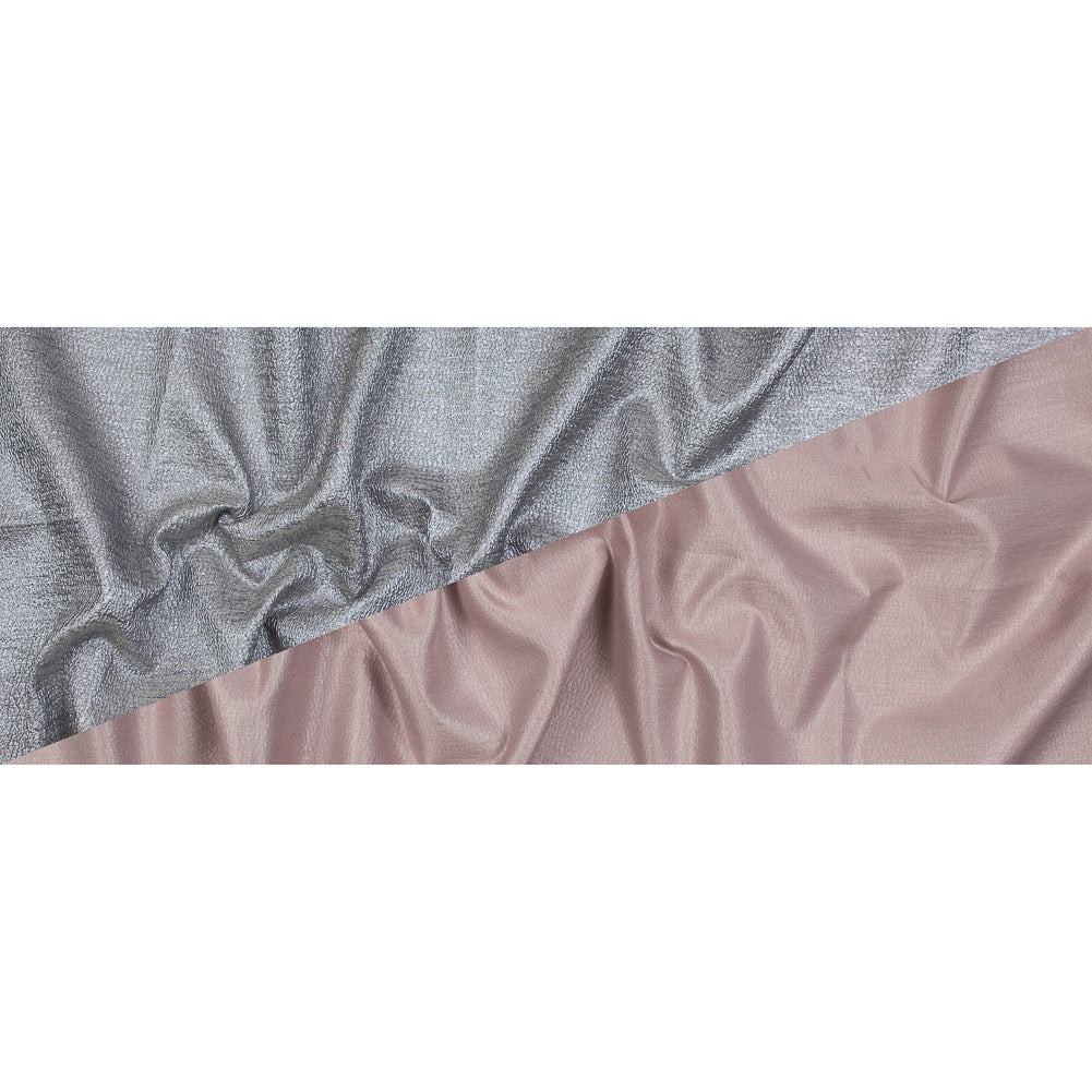 Pink and Silver Luxury Metallic Brocade - Folded