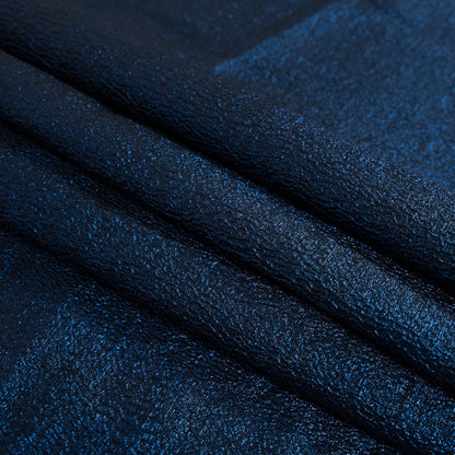 Blue and Aubergine Luxury Metallic Brocade - Detail