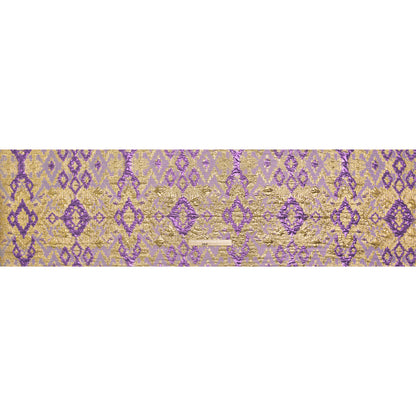 Purple and Gold Luxury Geometric Metallic Brocade - Full