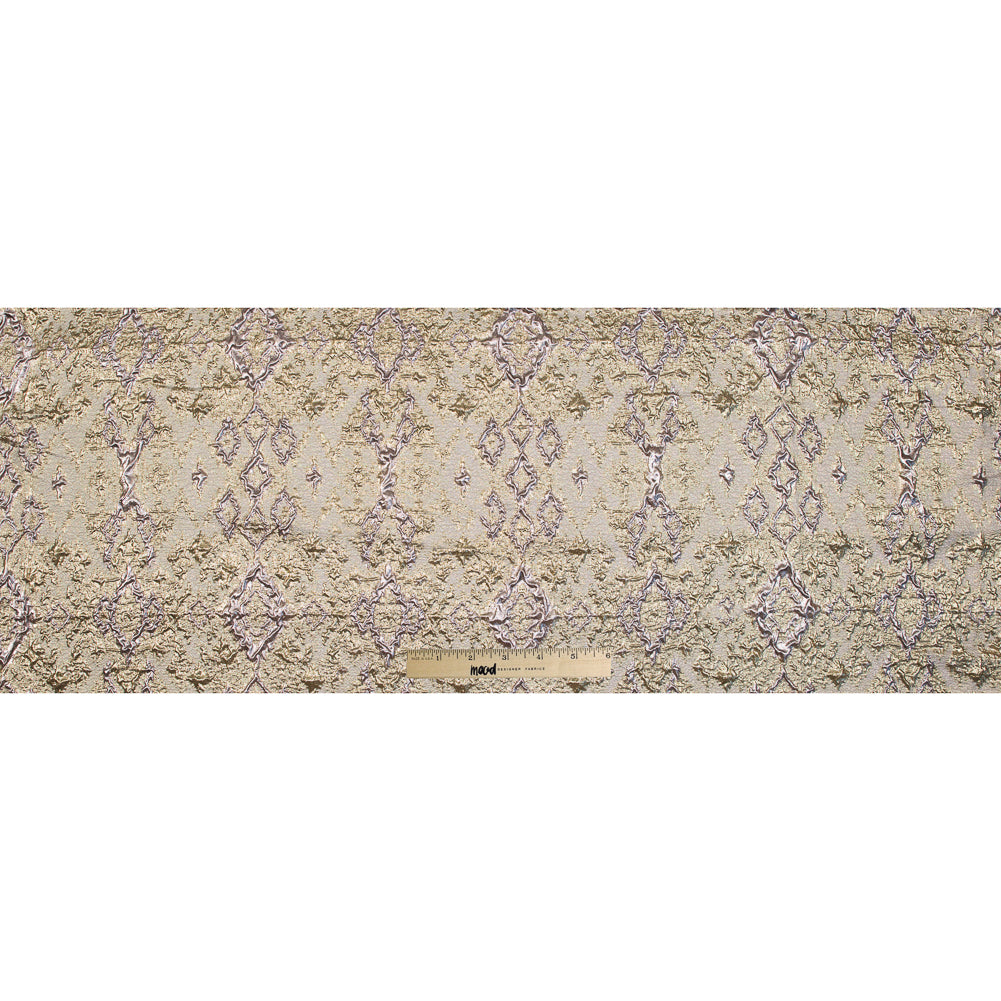 Rose Gold and Gold Luxury Geometric Metallic Brocade Folded