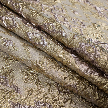 Rose Gold and Gold Luxury Geometric Metallic Brocade Detail