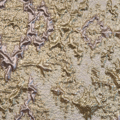 Rose Gold and Gold Luxury Geometric Metallic Brocade Full