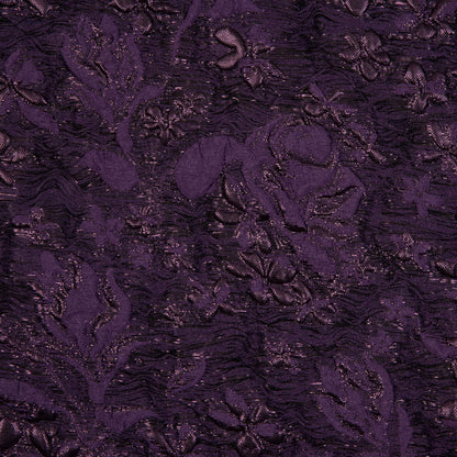 Regal Purple Luxury Floral Metallic Brocade Full