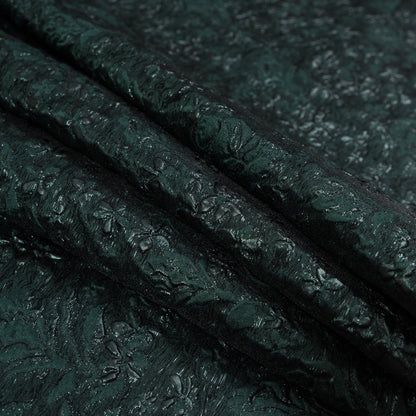 Emerald Green Luxury Floral Metallic Brocade - Detail