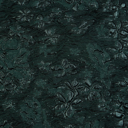 Emerald Green Luxury Floral Metallic Brocade - Full