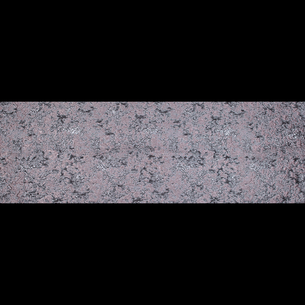 Pink and Gunmetal Luxury Abstract Metallic Brocade - Folded