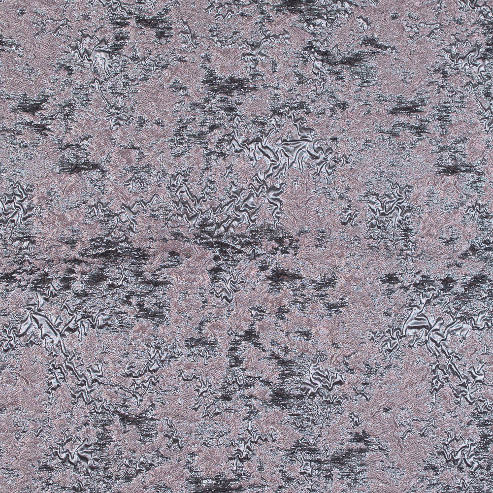 Pink and Gunmetal Luxury Abstract Metallic Brocade
