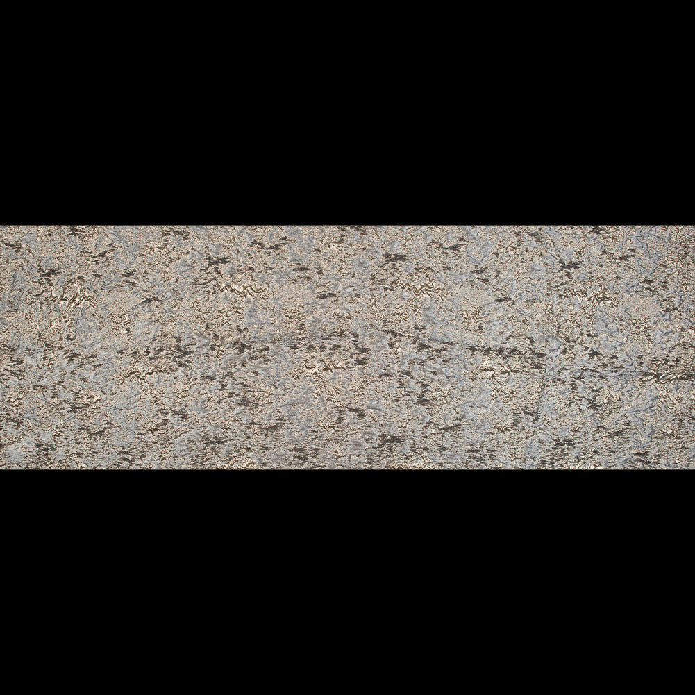 Gray and Gold Luxury Abstract Metallic Brocade - Folded