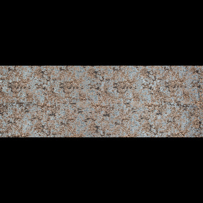 Stone Blue and Antique Gold Luxury Abstract Metallic Brocade Folded