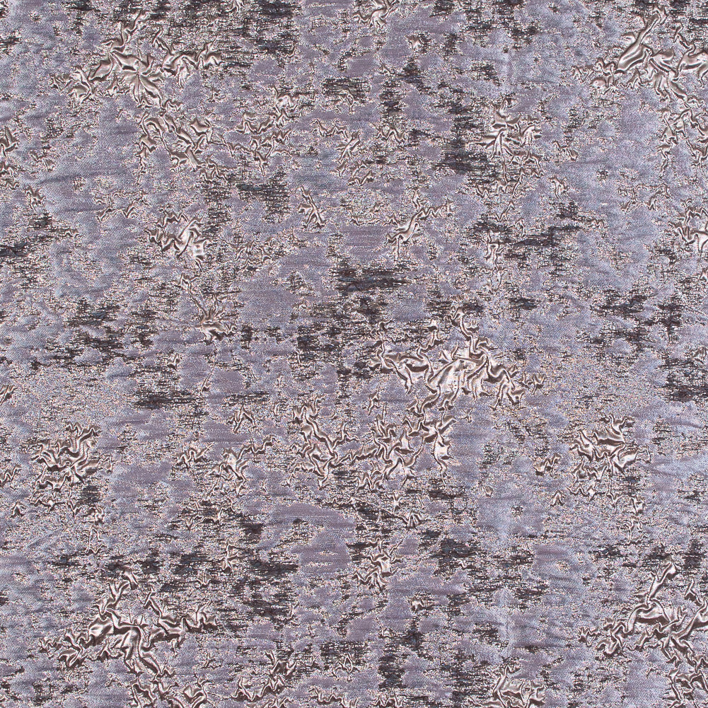 Pale Orchid and Rose Gold Luxury Abstract Metallic Brocade