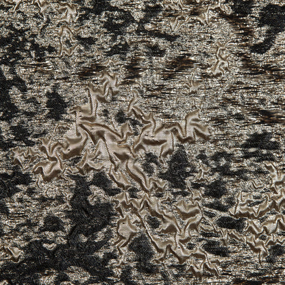 Black and Gold Luxury Abstract Metallic Brocade - Full