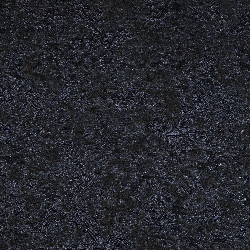 Black and Blue Luxury Abstract Metallic Brocade