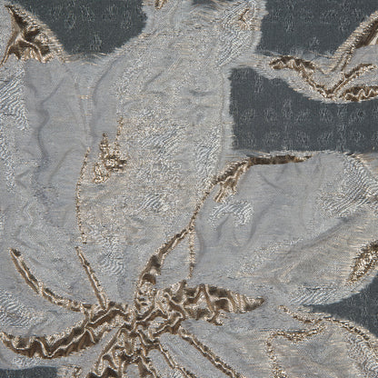 Metallic Gold and White Luxury Floral Burnout Brocade - Full
