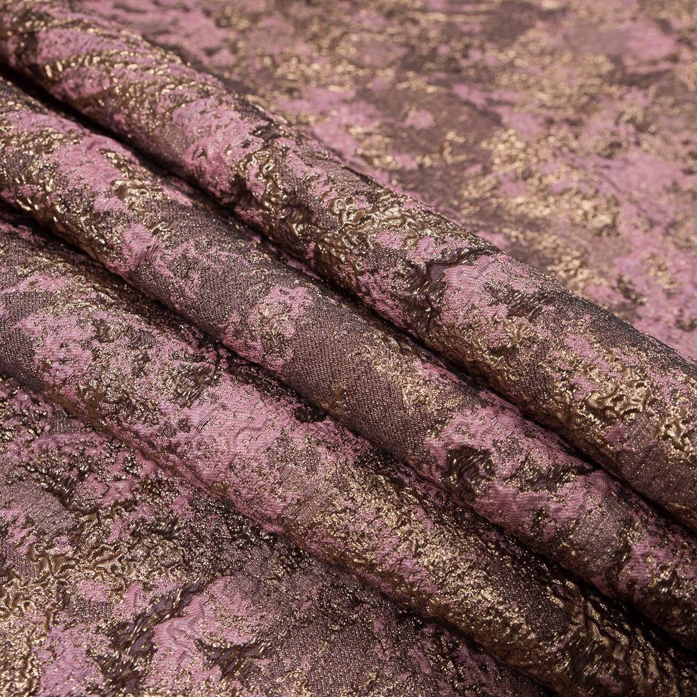 Gold and Pink Luxury Abstract Metallic Brocade Detail