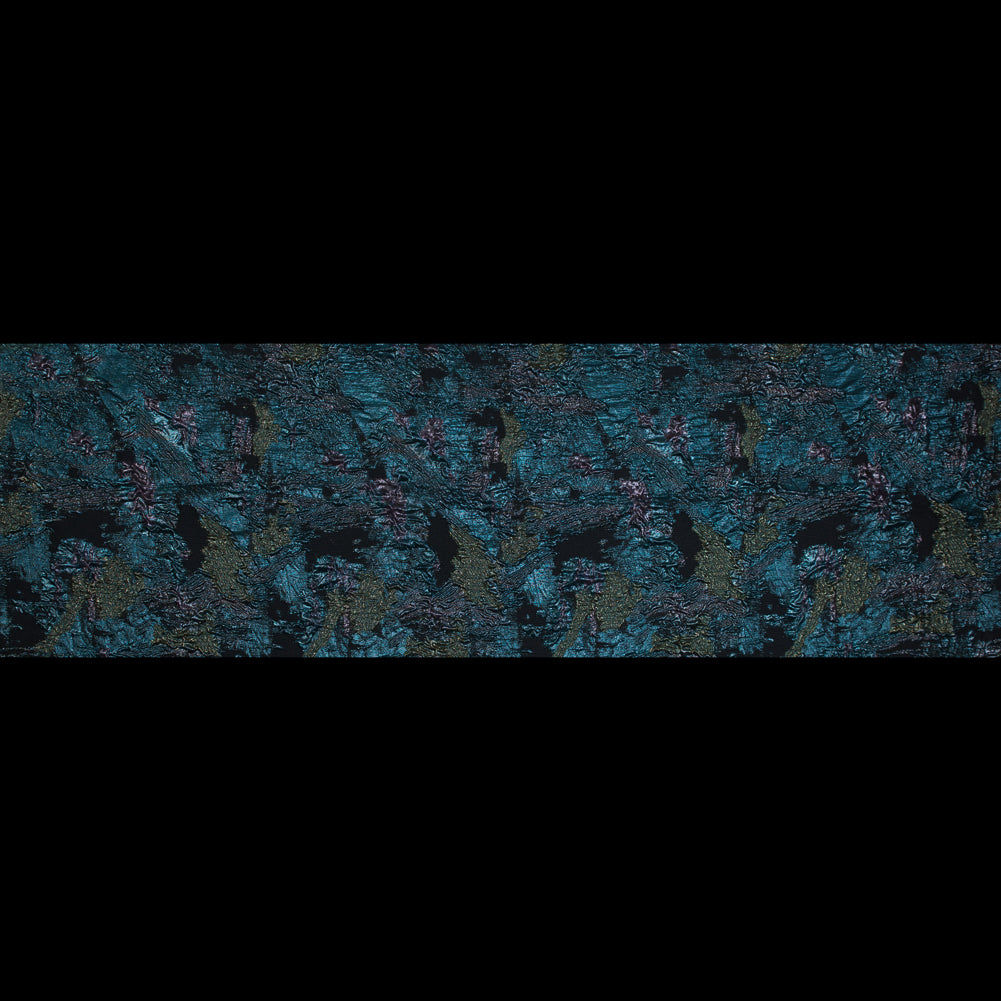 Oil Slick Luxury Floral Metallic Brocade - Folded