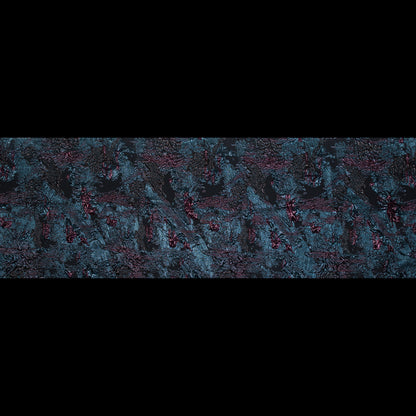 Magenta and Teal Luxury Floral Metallic Brocade - Folded