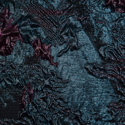 Magenta and Teal Luxury Floral Metallic Brocade - Full