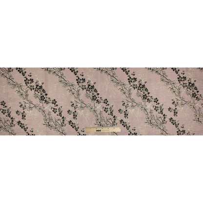 Pink, Black and Gold Luxury Floral Metallic Brocade - Folded