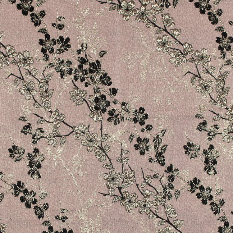 template--25130090922057__main-Pink, Black and Gold Luxury Floral Metallic Brocade