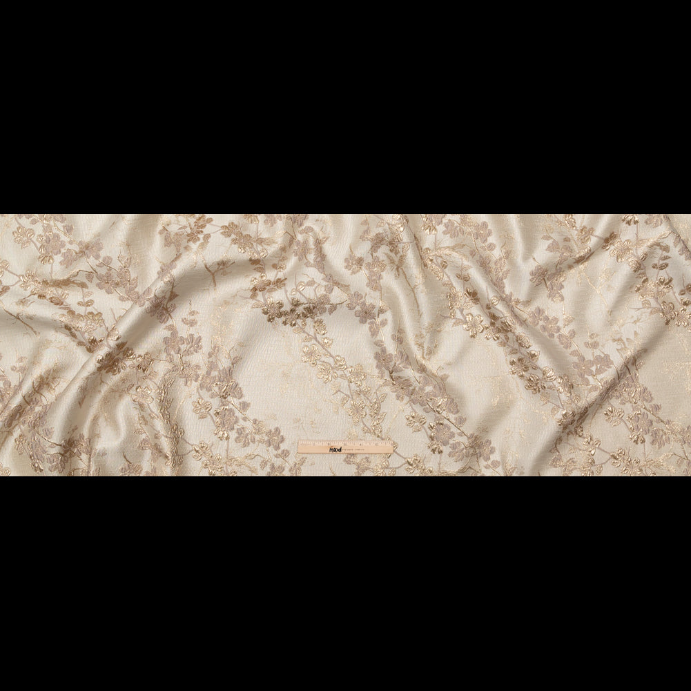 Metallic Gold Luxury Floral Brocade Full