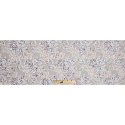 Beige and Rose Gold Luxury Floral Metallic Brocade - Folded