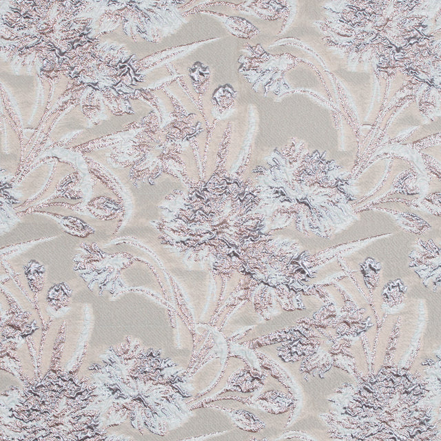 Beige and Rose Gold Luxury Floral Metallic Brocade