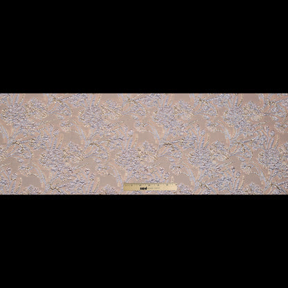 Peach Luxury Floral Metallic Brocade - Folded