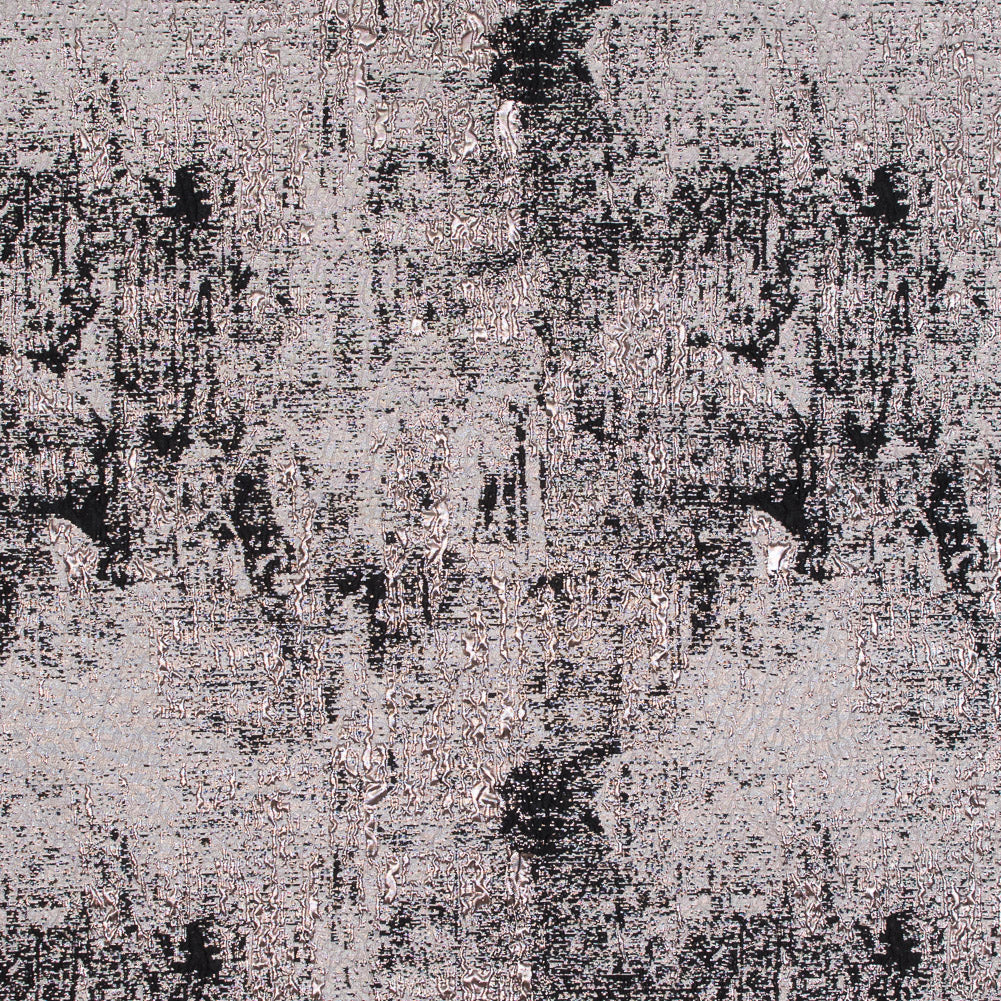 Black and Rose Gold Luxury Abstract Metallic Brocade