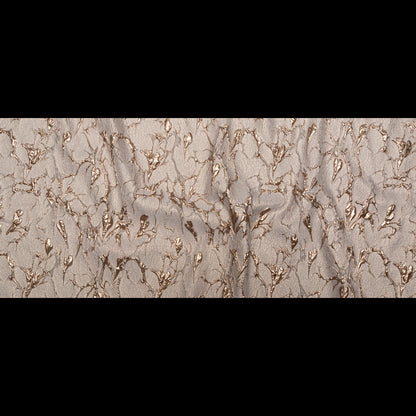 Beige and Gold Luxury Abstract Metallic Brocade Full