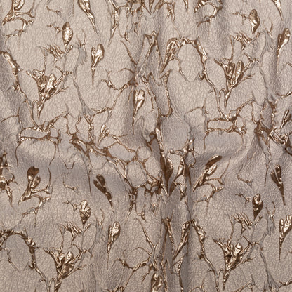 Beige and Gold Luxury Abstract Metallic Brocade