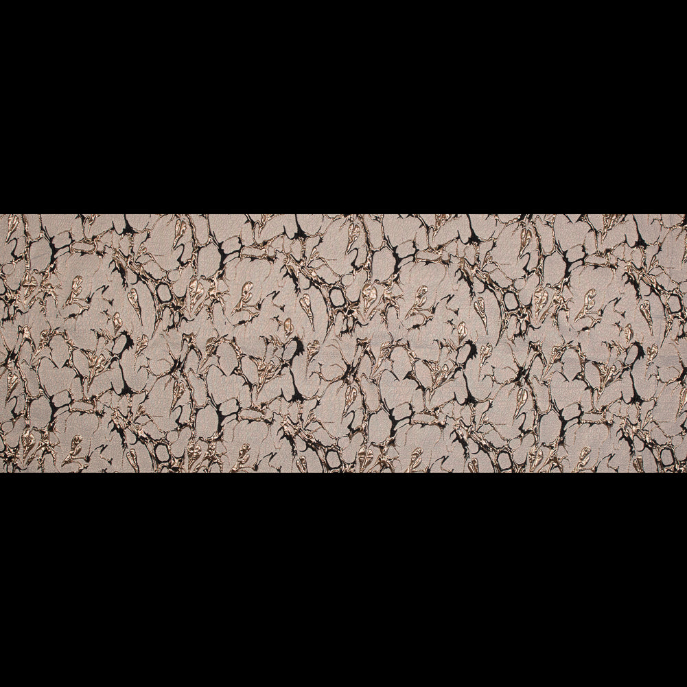 Black and Gold Luxury Abstract Metallic Brocade Folded