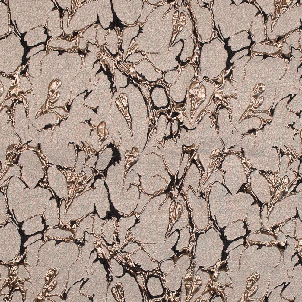 Black and Gold Luxury Abstract Metallic Brocade